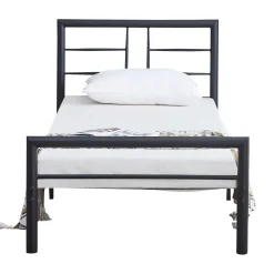 Dixon Metall Einzelbett - 90x200cm - mattschwarz