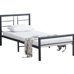 Dixon Metall Einzelbett - 90x200cm - mattschwarz