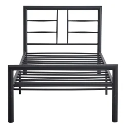 Dixon Metall Einzelbett - 90x200cm - mattschwarz