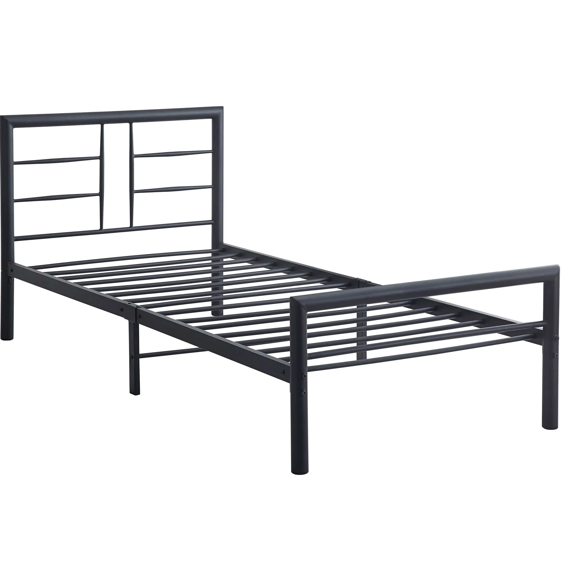 Dixon Metall Einzelbett - 90x200cm - mattschwarz