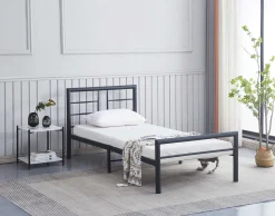 Dixon Metall Einzelbett - 90x200cm - mattschwarz