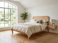 Doppelbett Alessia - 160x200cm - mit Lattenrost - massiver Eiche