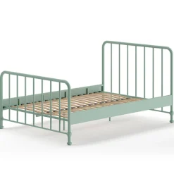 Doppelbett Bronxx Metall 140x200 - matt olivgrün