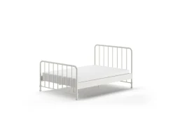 Doppelbett Bronxx Metall 140x200 - matt weiß