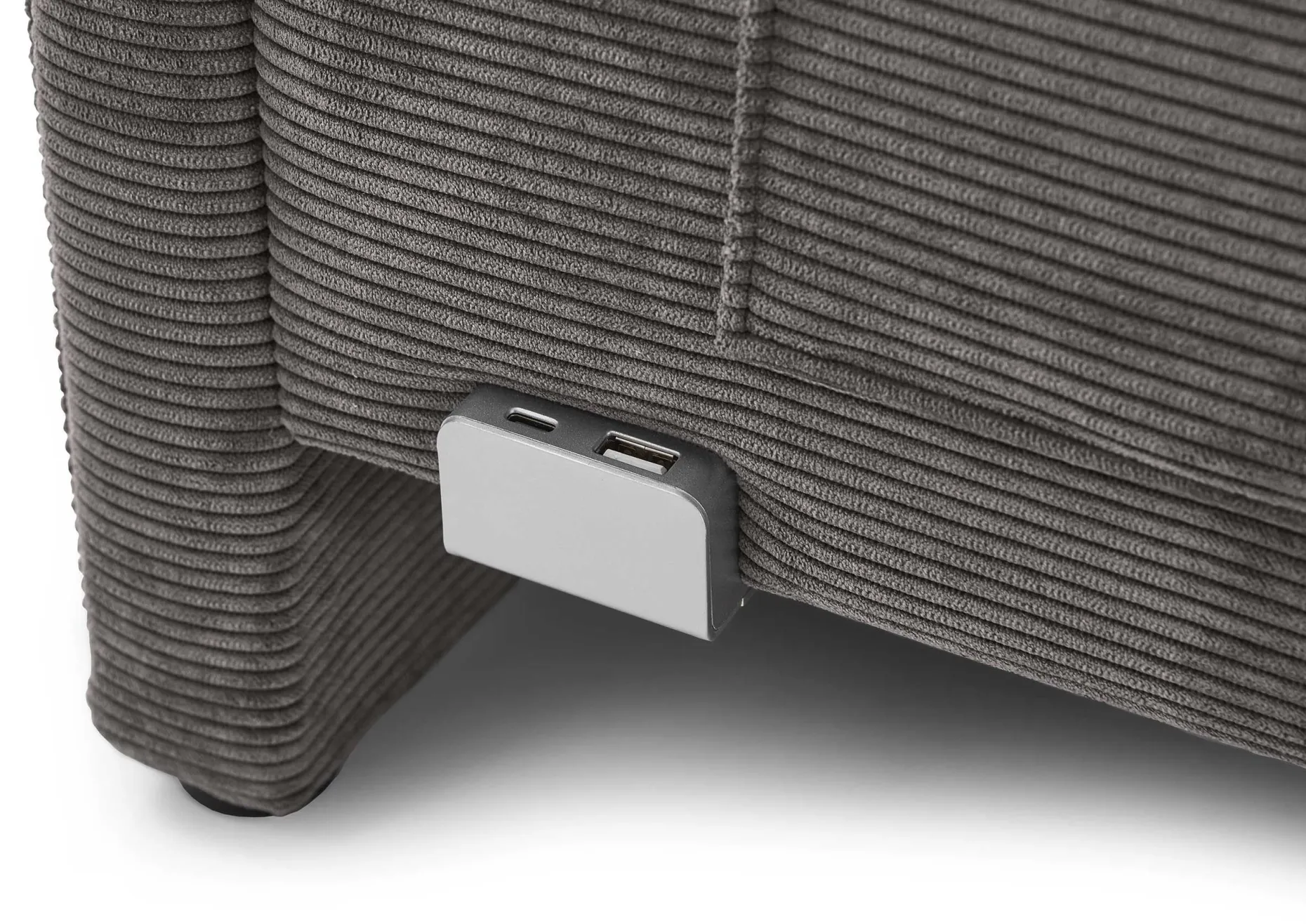 Doppelbett Cool | Mit Rückenlehne | 140 x 200 cm | Anthrazit Design