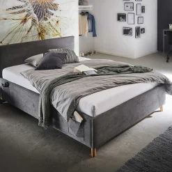 Doppelbett Cool | 140 x 200 cm | Anthrazit Design