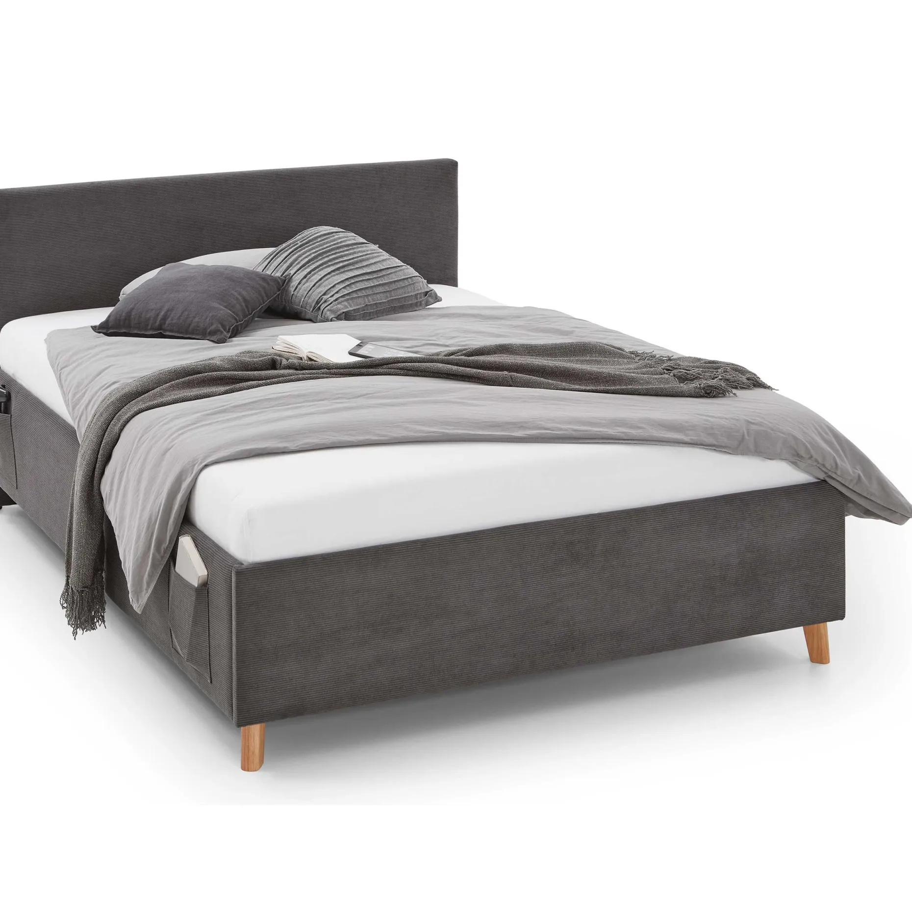 Doppelbett Cool | 140 x 200 cm | Anthrazit Design