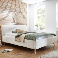 Meise Doppelbett Dalila 180x200cm Teddy-Stoff mit Stauraum -