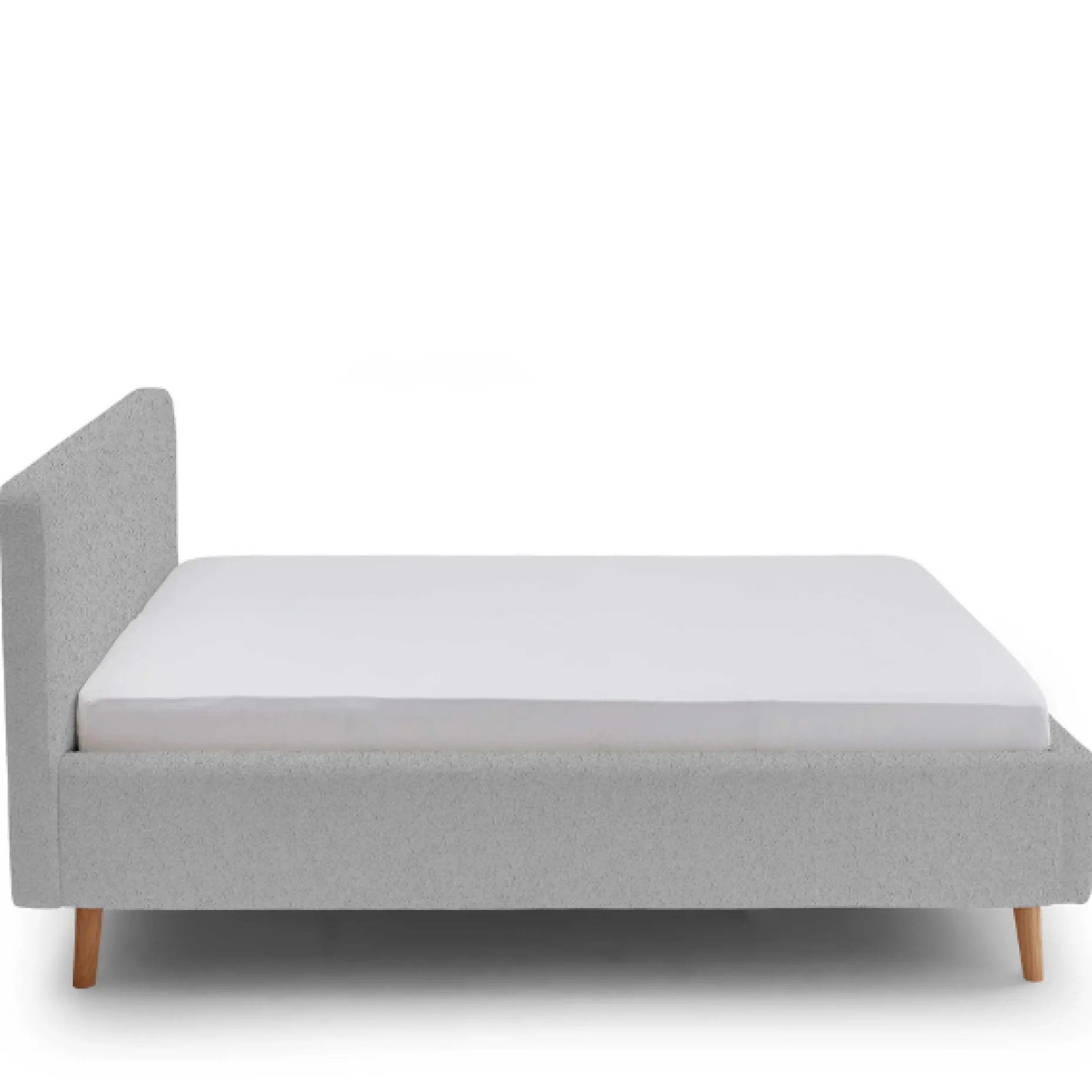 Doppelbett Dalila 160x200cm Teddy Stoff - grau