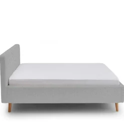 Doppelbett Dalila 180x200cm Teddy Stoff - grau