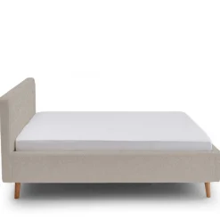 Doppelbett Dalila 180x200cm teddy stoff mit aufbewahrung - beige