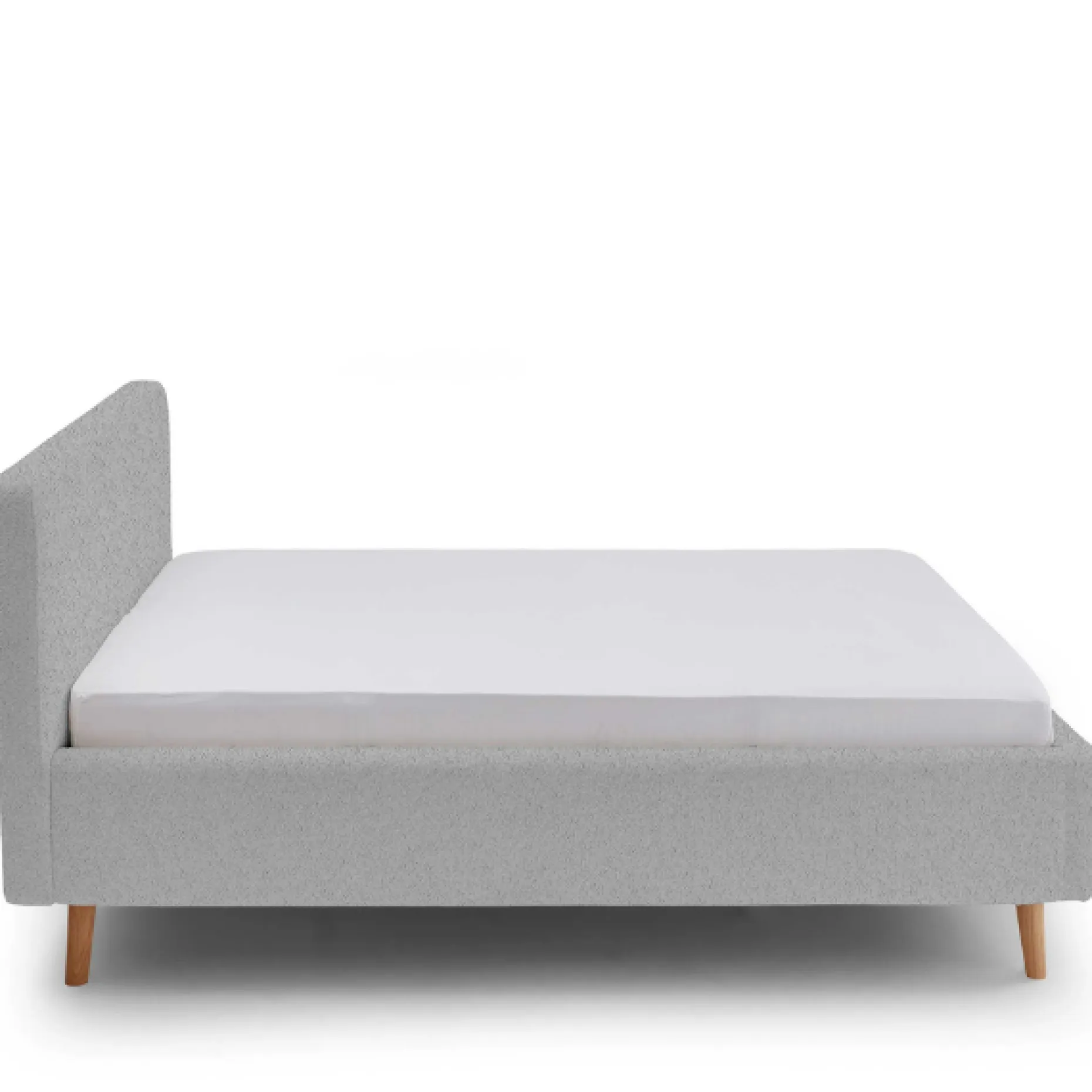 Doppelbett Dalila 180x200cm Teddy-Stoff mit Stauraum - grau
