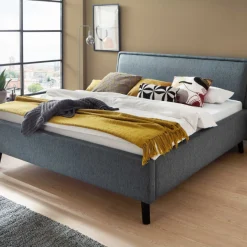 Doppelbett Estee 160x200cm - blau/schwarz
