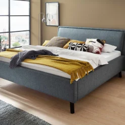 Doppelbett Estee 180x200cm - blau/schwarz