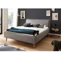 Doppelbett Estee 160x200cm - grau/eiche