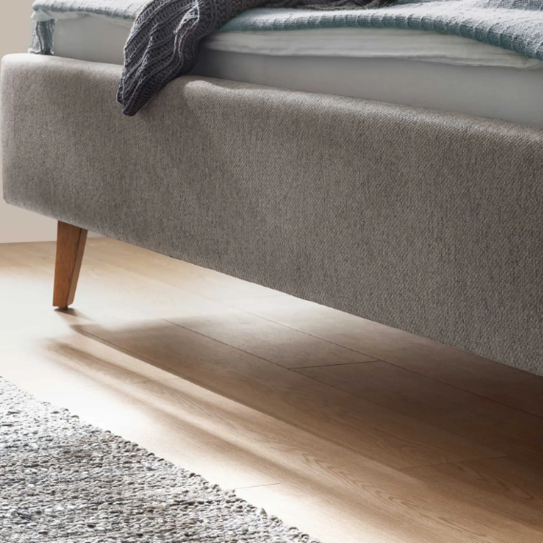 Doppelbett Estee 180x200cm - grau/eiche