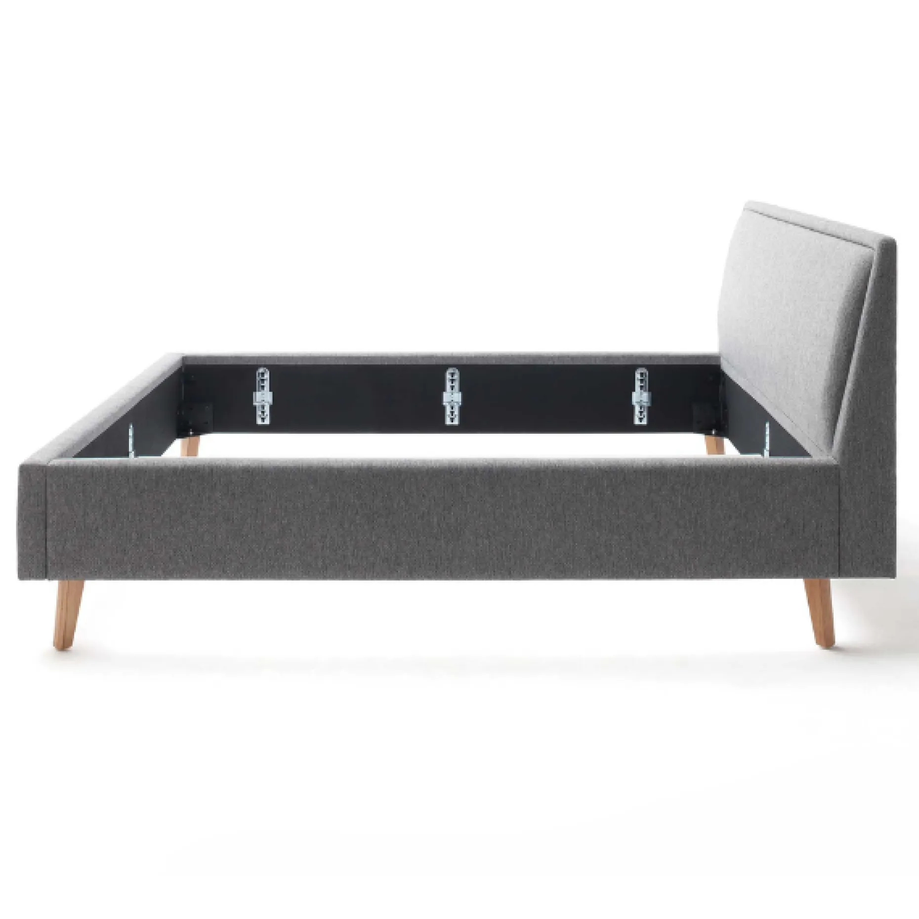 Doppelbett Estee 180x200cm - grau/eiche