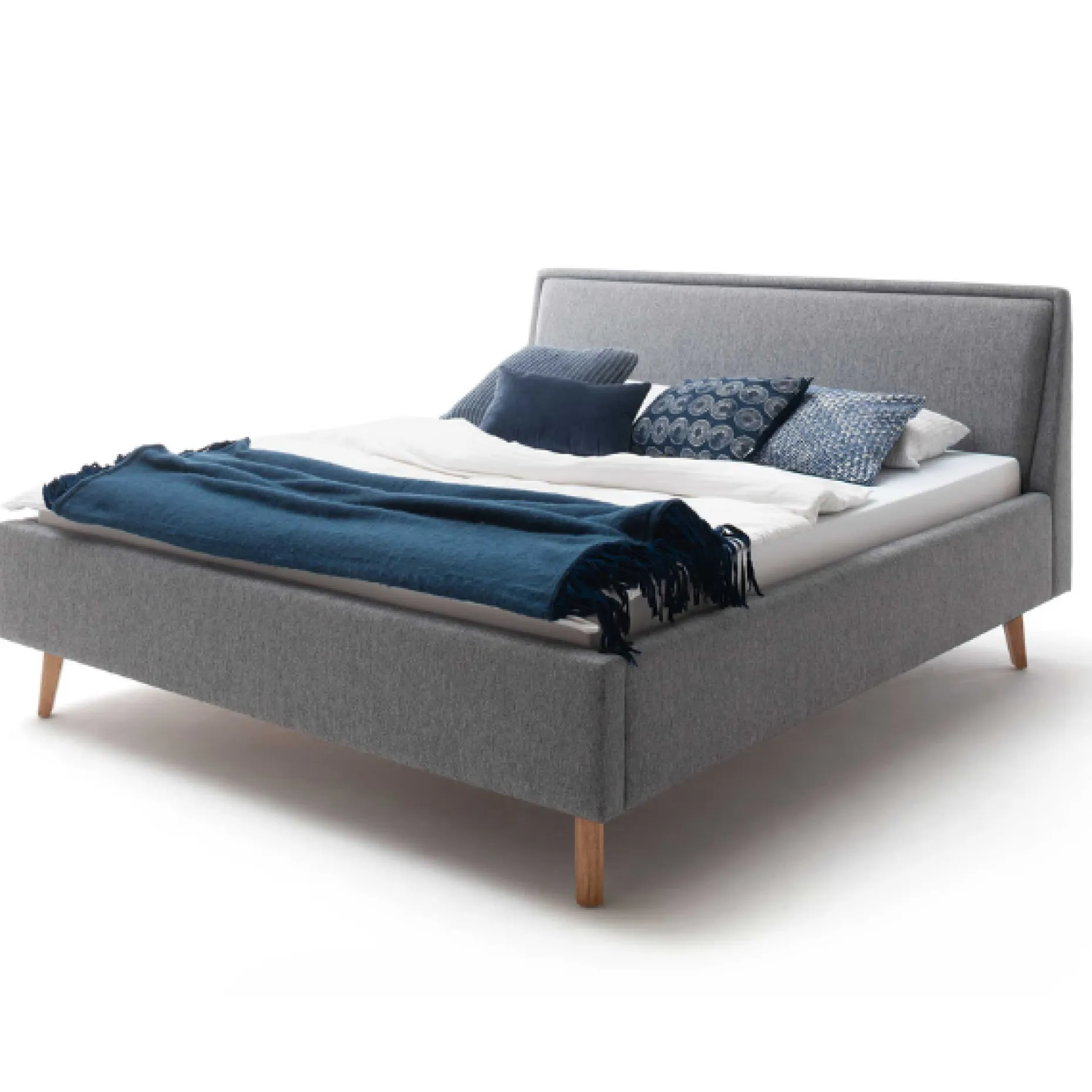 Doppelbett Estee 180x200cm - grau/eiche