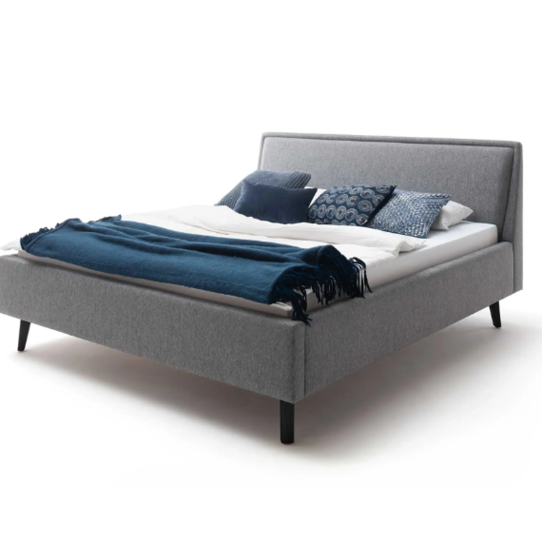 Doppelbett Estee 160x200cm - grau/schwarz