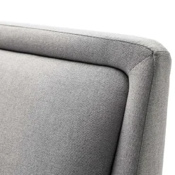 Doppelbett Estee 140x200cm - hellgrau/schwarz