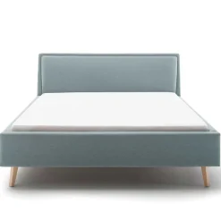 Doppelbett Estee 160x200cm mit Stauraum - Eisblau/Eiche