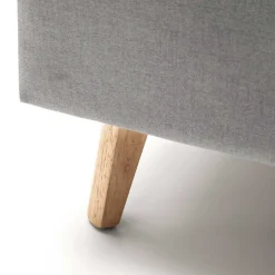 Doppelbett Estee 180x200cm mit Stauraum - hellgrau/ocker