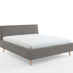 Doppelbett Estee 180x200cm mit Stauraum - hellgrau/ocker
