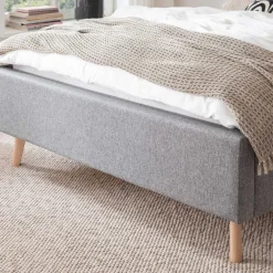 Doppelbett Estee 140x200 - grau/ocker