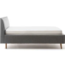 Doppelbett Estee 140x200 - grau/ocker