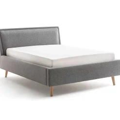 Doppelbett Estee 140x200 mit Stauraum - grau/ocker