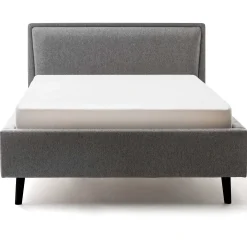 Doppelbett Estee 140x200 mit Stauraum - grau/schwarz