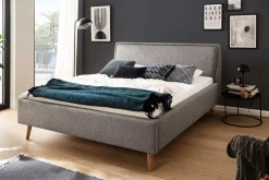 Doppelbett Estee 180x200 mit Stauraum - grau/gelb