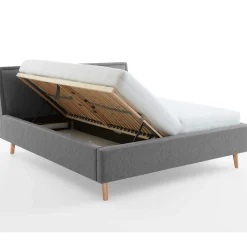 Doppelbett Estee 180x200 mit Stauraum - grau/gelb