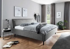 Doppelbett Estee 180x200 mit Stauraum - grau/schwarz