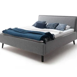 Doppelbett Estee 180x200 mit Stauraum - grau/schwarz