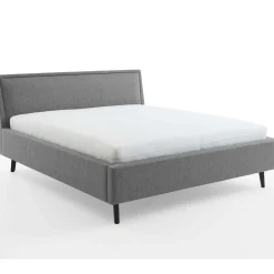 Doppelbett Estee 180x200 mit Stauraum - grau/schwarz