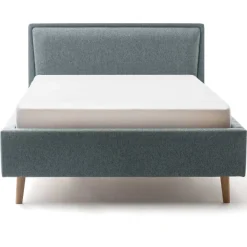 Doppelbett Estee 160x200 mit Stauraum - blau/Eiche