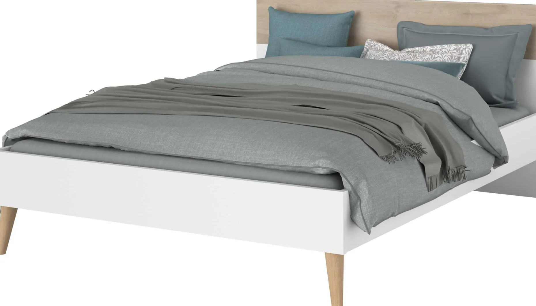 Doppelbett Hardy 140x200 - Molke/Eiche