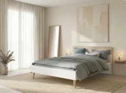 Doppelbett Hardy 140x200 - Molke/Eiche