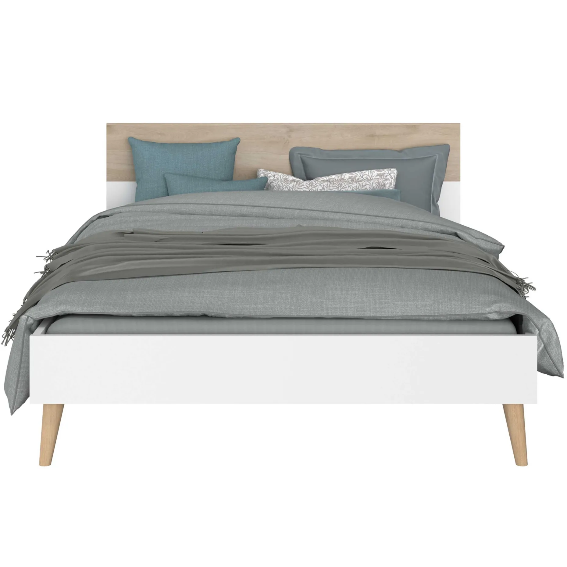 Doppelbett Hardy 160x200 - Molke/Eiche