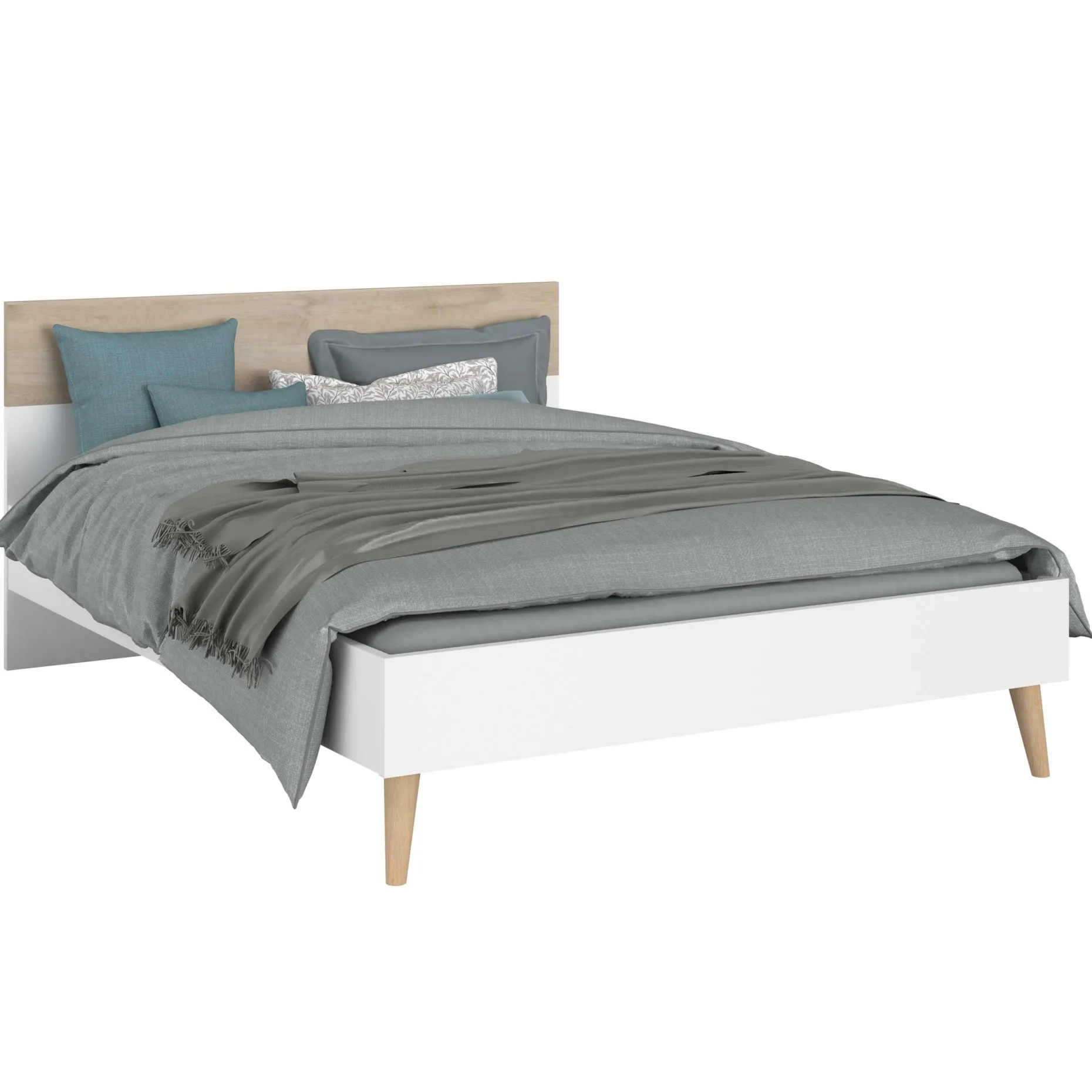 Doppelbett Hardy 160x200 - Molke/Eiche