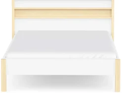 Doppelbett Heva - 140x190/200cm - weiß/Eiche Dekor