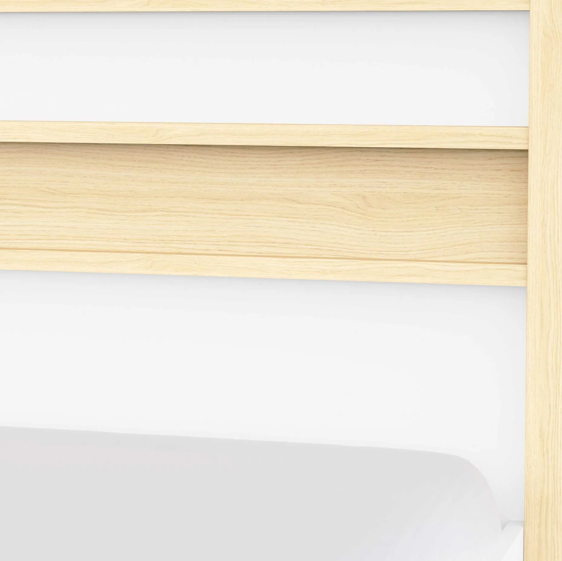 Doppelbett Heva - 160x200cm - weiß/Eiche Dekor