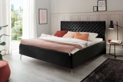 Doppelbett Janice mit Stauraum 180x200cm - schwarz