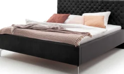 Doppelbett Janice mit Stauraum 180x200cm - schwarz