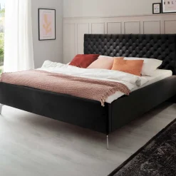 Doppelbett Janice mit Stauraum 180x200cm - schwarz