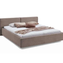 Doppelbett Kubrik 180x200cm Rippensamt - taupe