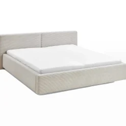 Doppelbett Kubrik 180x200cm Rippensamt - beige