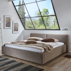 Doppelbett Kubrik | 160 x 200 cm | Taupe