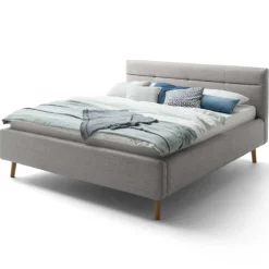 Doppelbett Laika 160x200cm mit Stauraum - grau